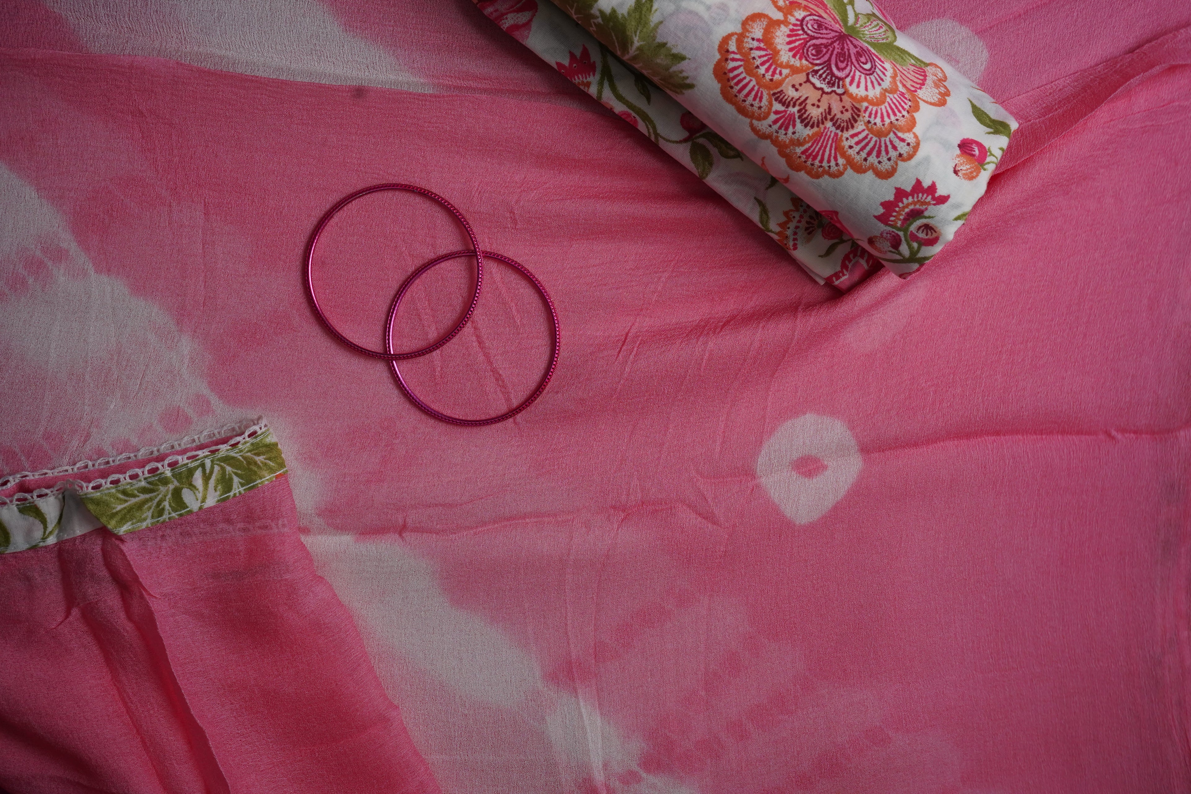 white printed cotton unstitched salwar suit